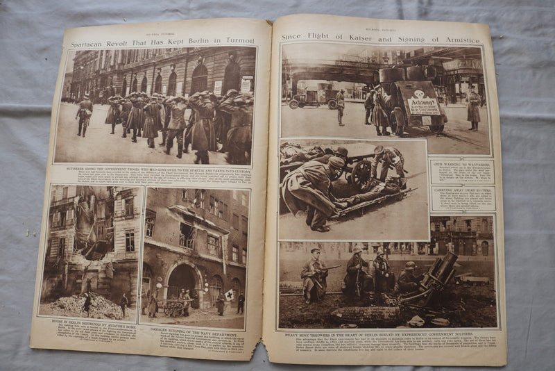 1919 APRIL 24 MID-WEEK PICTORIAL MAGAZINE SECTION - RETURN OF THE NAVY - NP 9257