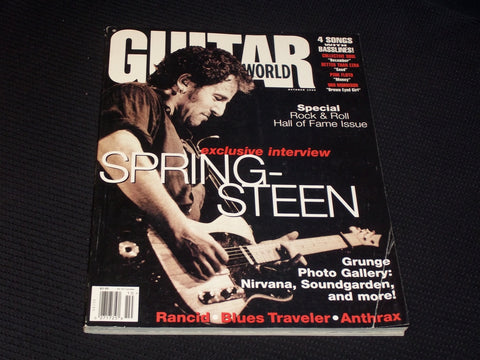 1995 OCTOBER GUITAR WORLD MAGAZINE - BRUCE SPRINGSTEEN FRONT COVER - E 303