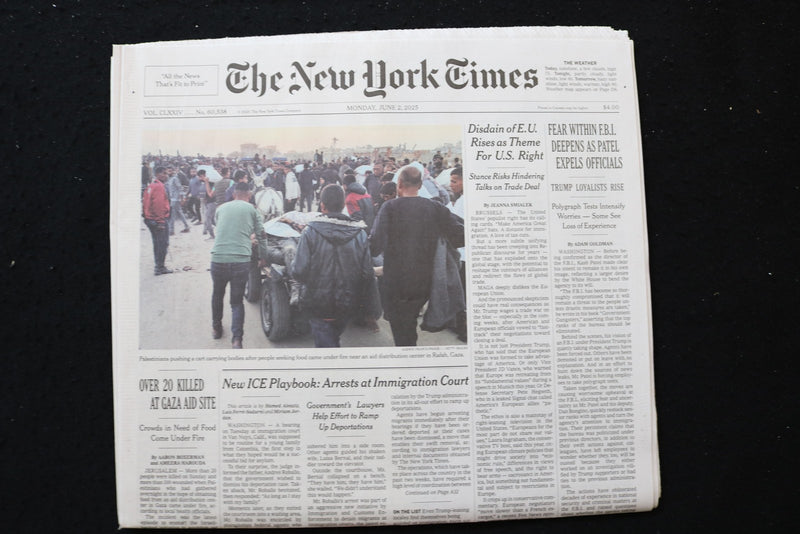 2025 JUNE 2 NEW YORK TIMES- FEAR WITHIN F.B.I. DEEPENS AS PATEL EXPELS OFFICIALS