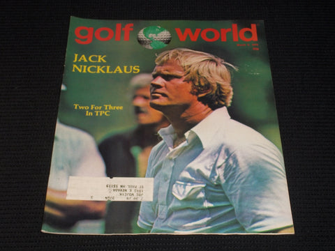 1976 MARCH 5 GOLF WORLD MAGAZINE - JACK NICKLAUS FRONT COVER - E 6767