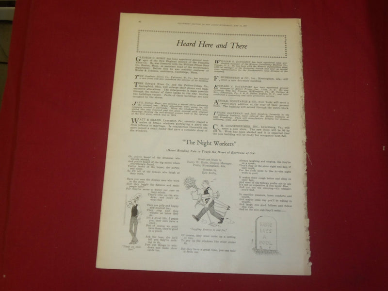 1927 MAY 14 DRY GOODS ECONOMIST MAGAZINE- ARTICLES, PHOTOS, ILLUS. & ADS- B 6312