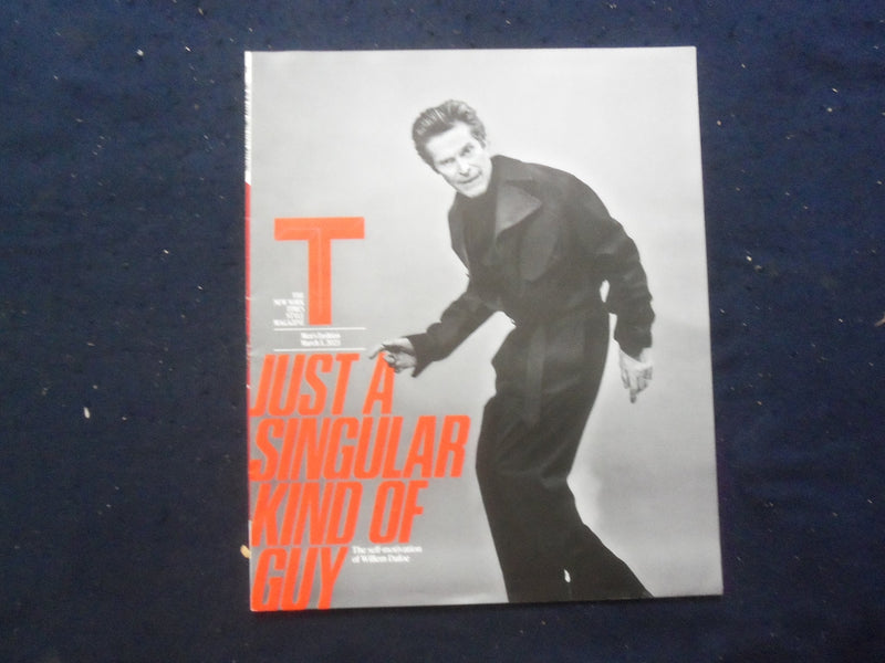 2023 MARCH 5 NEW YORK TIMES STYLE MAGAZINE-WILLIAM DAFOE-MEN'S FASHION- SP 4781W