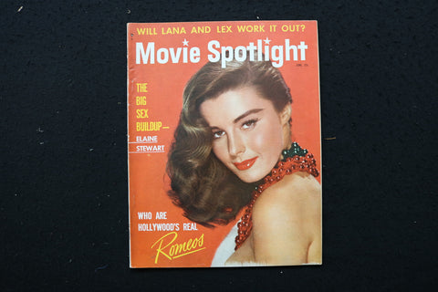 1954 JUNE MOVIE SPOTLIGHT MAGAZINE - ELAINE STEWART COVER - E 24286