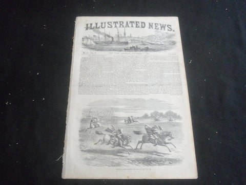 1853 NOVEMBER 19 ILLUSTRATED NEWS MAGAZINE - HORSE-RACES OF JAPANESE - B 5531Y