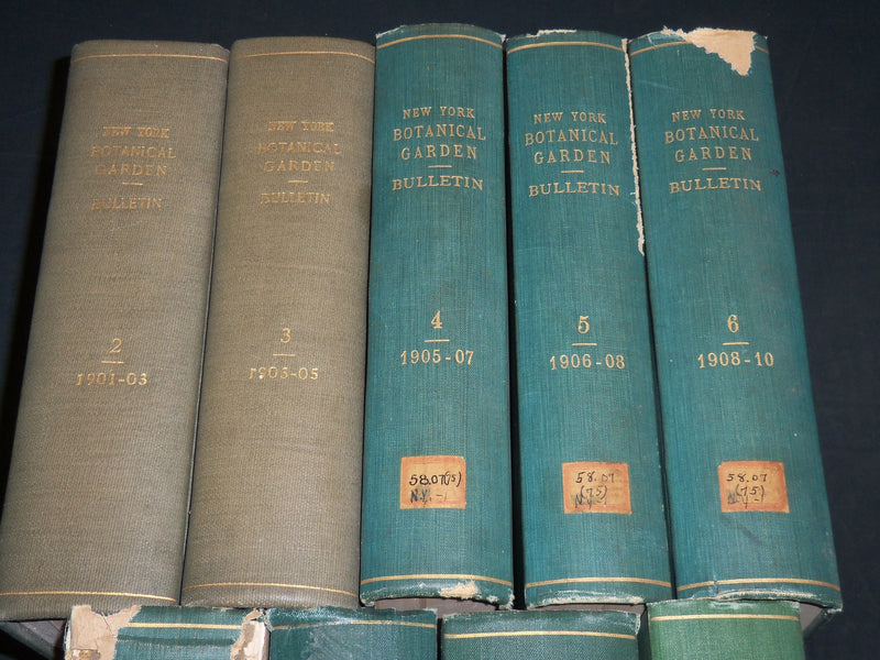 1901-1921 NEW YORK BOTANICAL GARDEN BULLETIN BOUND VOLUME LOT OF 9 - KD 5K