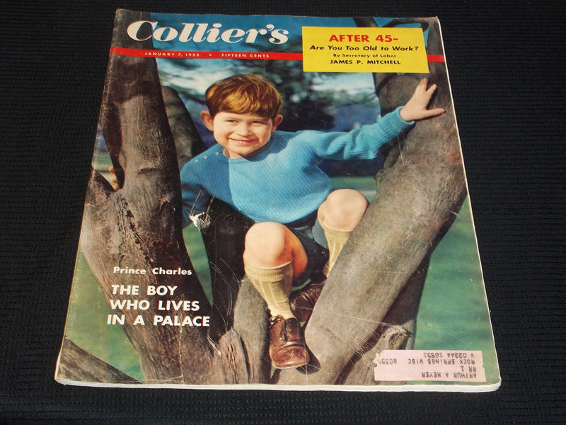 1955 JANUARY 7 COLLIER'S MAGAZINE - PRINCE CHARLES FRONT COVER - E 5719