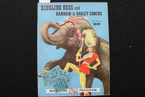 1964 RINGLING BROS AND BARNUM & BAILEY CIRCUS PROGRAM & TICKET STUBS - K 2311