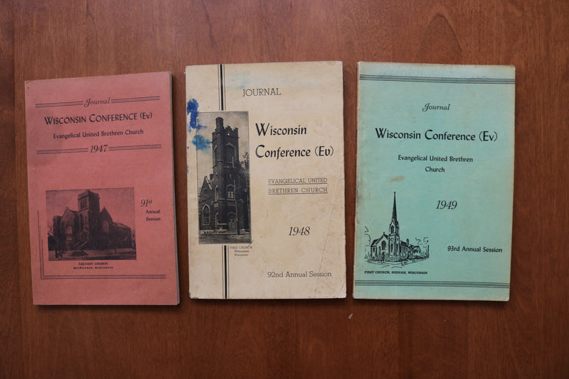 1947-1951 WISCONSIN CONFERENCE EVANGELICAL CHURCH JOURNAL - LOT OF 6 - O 3924