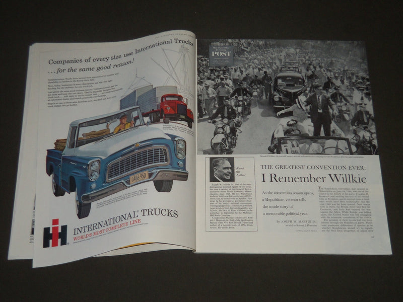 1960 JULY 9 THE SATURDAY EVENING POST MAGAZINE - ILLUSTRATED COVER - SP 2304