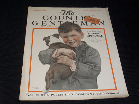 1917 APRIL 7 THE COUNTRY GENTLEMAN MAGAZINE ILLUSTRATED COVER ART - E 2873