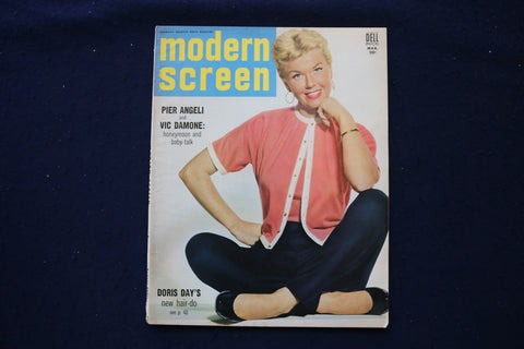 1955 MARCH MODERN SCREEN MAGAZINE - DORIS DAY COVER - E 18529