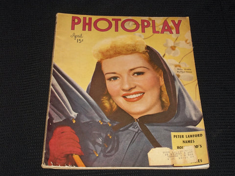 1948 APRIL PHOTOPLAY MAGAZINE - BETTY GRABLE FRONT COVER - E 1868