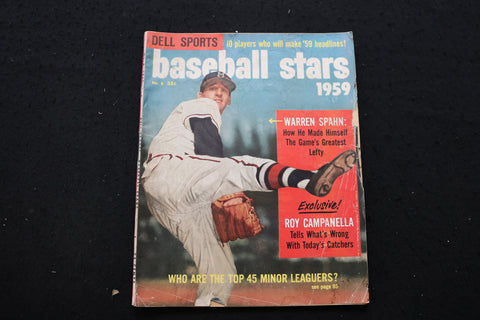 1959 BASEBALL STARS MAGAZINE - WARREN SPAHN COVER - B 3455G
