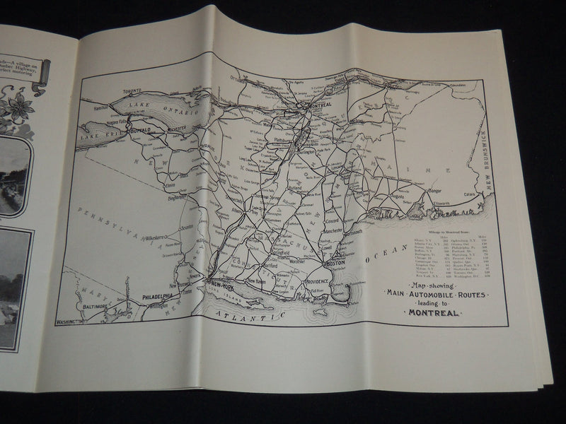 1929 COSMOPOLITAN MONTREAL ROMANTIC AND HISTORICAL FOLD OUT GUIDE - J 8527