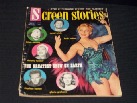 1952 MARCH SCREEN STORIES MAGAZINE - BETTY HUTTON FRONT COVER - E 14093
