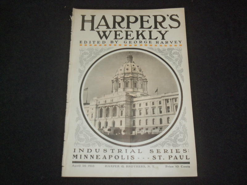 1913 APRIL 26 HARPER'S WEEKLY MAGAZINE-INDUSTRIAL SERIES: MINN.-ST. PAUL-ST 6385
