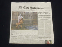 2020 OCTOBER 9 NEW YORK TIMES - TRUMP LASHES OUT AT AIDES-CALLS TO INDICT RIVALS