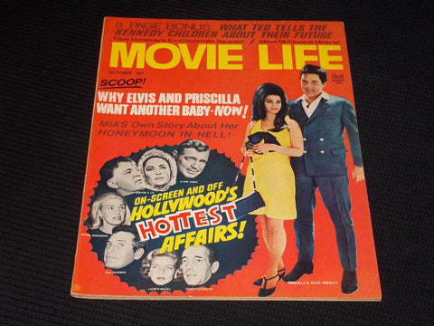 1968 OCTOBER MOVIE LIFE MAGAZINE - PRISCILLA & ELVIS PRESLEY COVER - E 1403