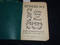 1944 HENDERSON'S GARDEN GUIDE AND RECORD - NEW YORK - J 8963