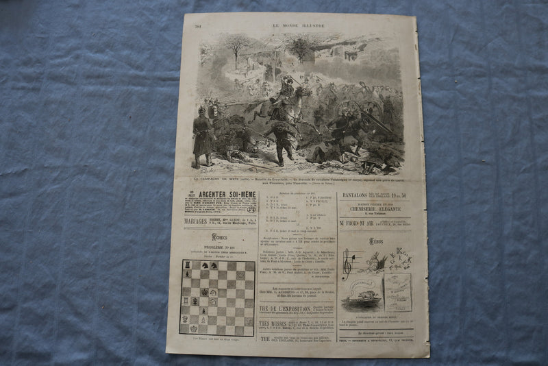 1873 DEC 13 LE MONDE ILLUSTRE MAGAZINE - LE PROCES BAZAINE - FRENCH - NP 8451