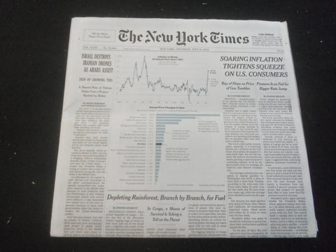 2022 JULY 14 NEW YORK TIMES - SOARING INFLATION TIGHTENS SQUEEZE ON CONSUMERS