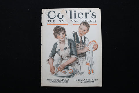 1920 JANUARY 24 COLLIER'S MAGAZINE - WASH YOUR OWN DISHES COVER - E 10968