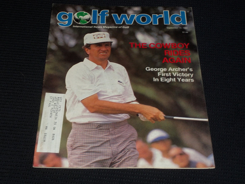 1984 SEPTEMBER 14 GOLF WORLD MAGAZINE - GEORGE ARCHER FRONT COVER - E 6816