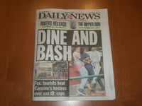 2021 SEPTEMBER 18 NEW YORK DAILY NEWS NEWSPAPER -TX TOURISTS BEAT HOSTESS VAX ID