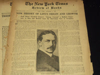1917-1918 NEW YORK TIMES NEWSPAPER BOOK REVIEW SECTIONS LOT OF 20 - O 3221E