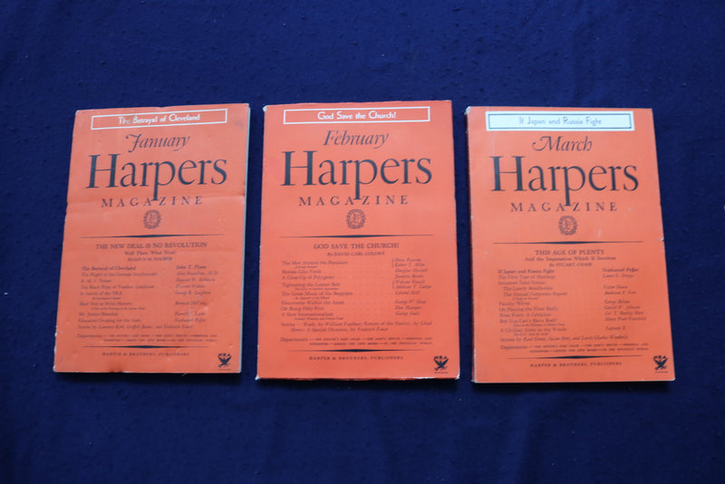 1934 HARPER'S MAGAZINE - LOT OF 12 - COMPLETE YEAR - O 3349