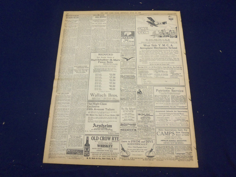 1918 JUNE 27 NEW YORK TIMES - AMERICANS STORM RIDGE, KILL 700 - NT 9093
