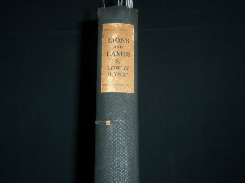 1928 LIONS AND LAMBS BOOK BY LOW & LYNX - GREAT ILLUSTRATIONS - KD 5478