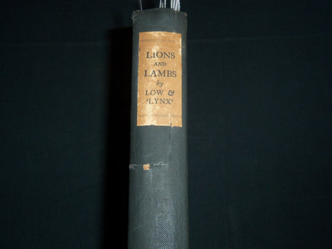 1928 LIONS AND LAMBS BOOK BY LOW & LYNX - GREAT ILLUSTRATIONS - KD 5478
