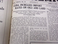 1932 JAN-DEC CHEMICALS MAGAZINE BOUND VOLUME PRICE TRENDS IMPORTS ADS - KD 662