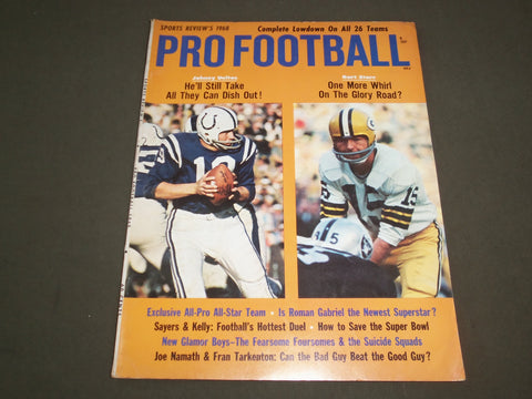 1968 SPORTS REVIEW'S MAGAZINE - JOHNNY UNITAS AND BART STARR - SP 9782