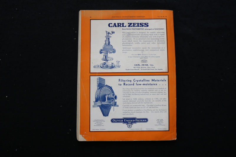 1931 DEC THE JOURNAL OF INDUSTRIAL & ENGINEERING CHEMISTRY MAGAZINE - E 10254