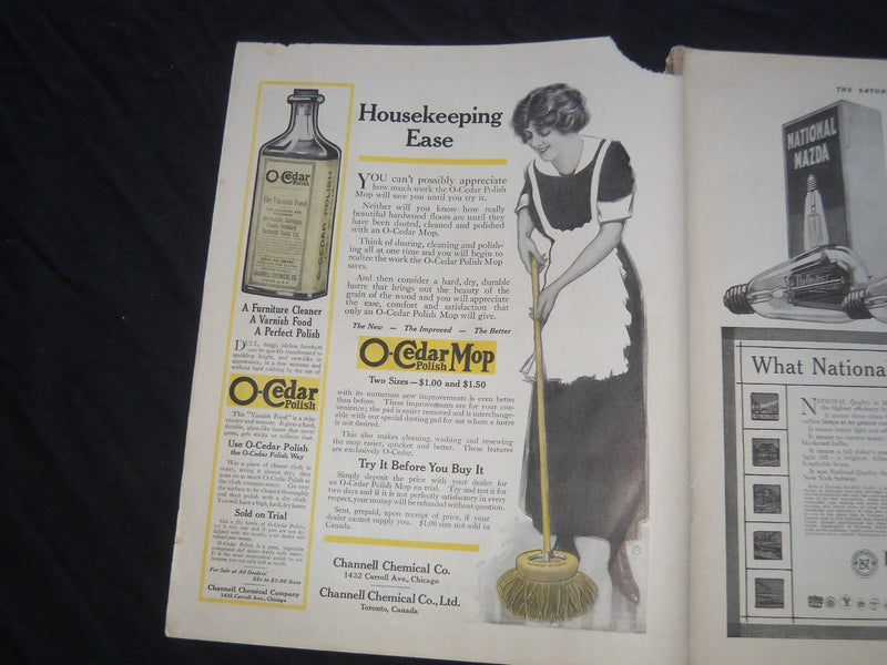 1913 SEPTEMBER 27 THE SATURDAY EVENING POST MAGAZINE - ILLUSTRATED COVER -SP 645