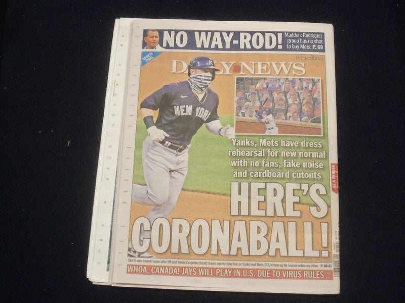 2020 JULY 19 NEW YORK DAILY NEWS NEWSPAPER- NO DETAILED PLAN TO OPEN NYC SCHOOLS