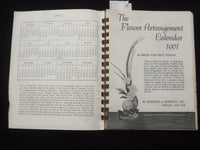 1961 THE FLOWER ARRANGEMENT CALENDAR SOFTCOVER BOOK BY VAN PELT WILSON - J 9940