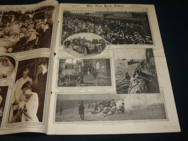 1915 JUNE 27 NEW YORK TIMES ROTO PICTURE SECTION - ARIZONA LAUNCHING - NT 8953