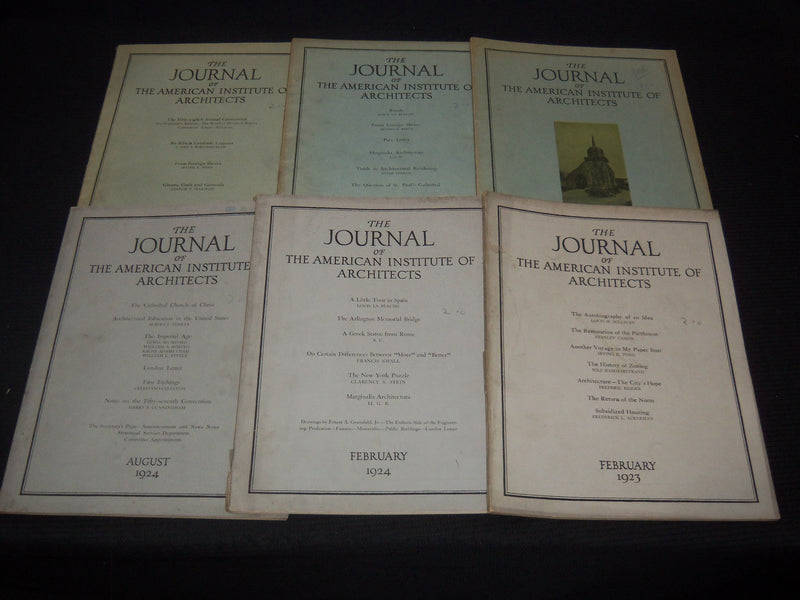 1922-1925 AMERICAN INSTITUTE OF ARCHITECTS JOURNAL MAGAZINE LOT OF 11- O 3776
