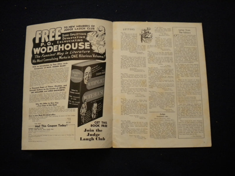 1937 APRIL JUDGE MAGAZINE - BEAUTIFUL WOMAN BEING PHOTOGRAPHED - B 439E