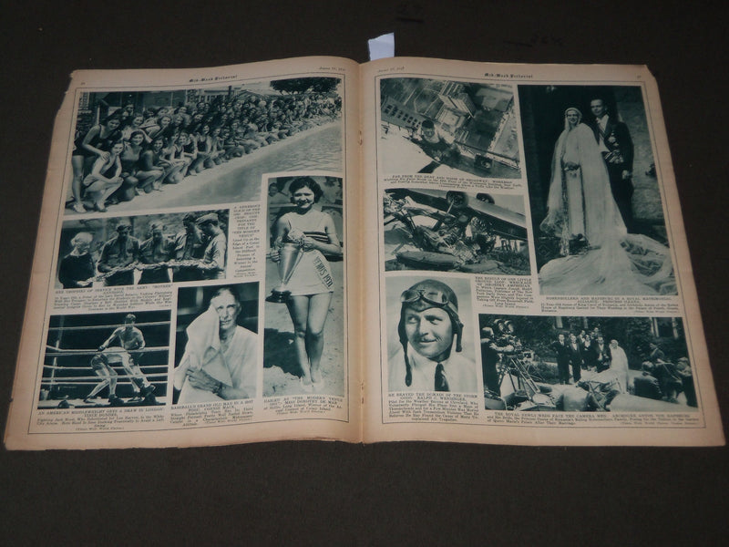 1931 AUGUST 15 MID-WEEK PICTORIAL MAGAZINE SECTION - MR & MRS. LINDBERGH- J 3249