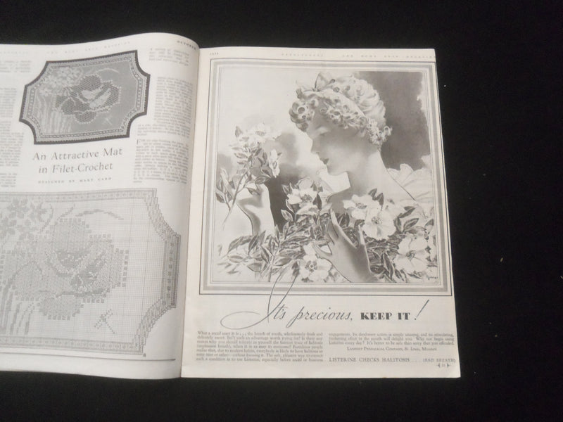 1934 OCTOBER NEEDLECRAFT MAGAZINE - NICE ILLUSTRATED COVER - SP 885Z