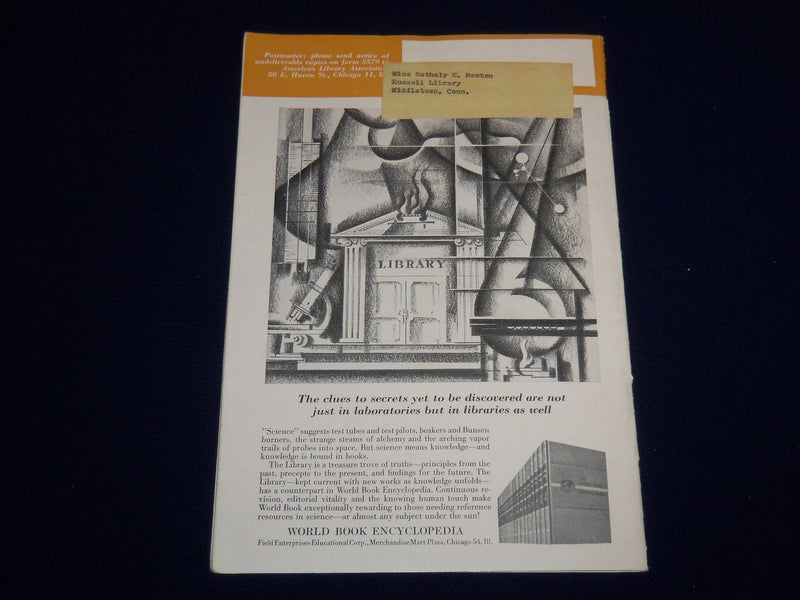 1961 JULY-AUGUST ALA BULLETIN - FIRST REPORT OF THE MISSION TO THE USSR - K 522