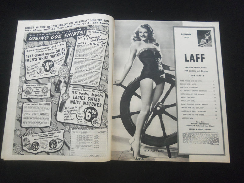 1946 DECEMBER LAFF MAGAZINE - NOREEN MORTENSON COVER - RITA HAYWORTH - J 7770
