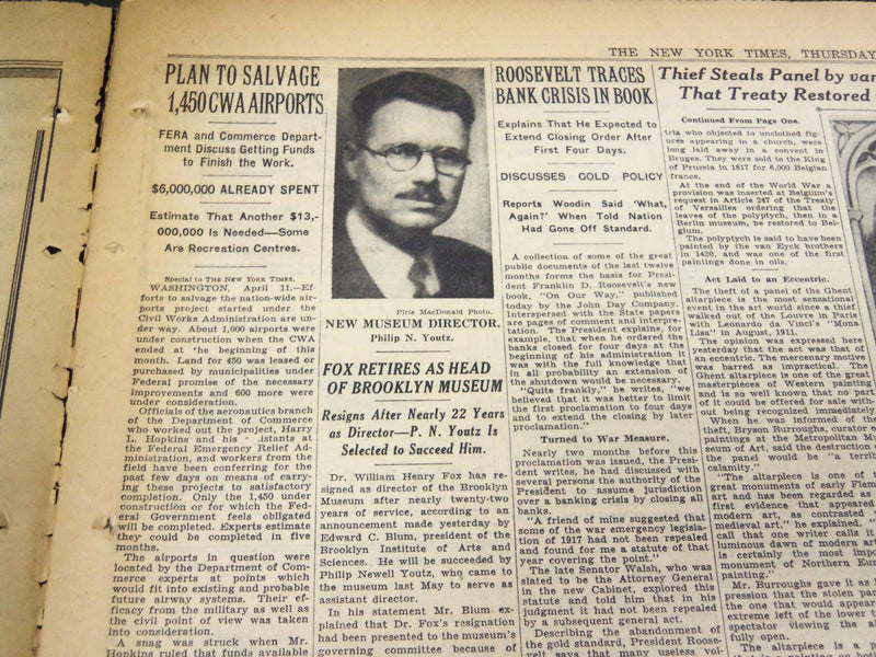 1934 APRIL 12 NEW YORK TIMES - VAN EYCH POLYPTYCH STOLEN - NT 4214