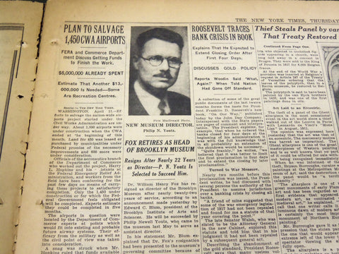 1934 APRIL 12 NEW YORK TIMES - VAN EYCH POLYPTYCH STOLEN - NT 4214