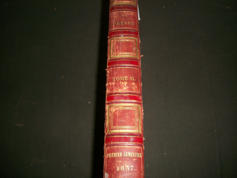 1837 JANUARY-JUNE LA PRESSE FRENCH NEWSPAPER BOUND VOLUME - SCIENCE - KD 1279I