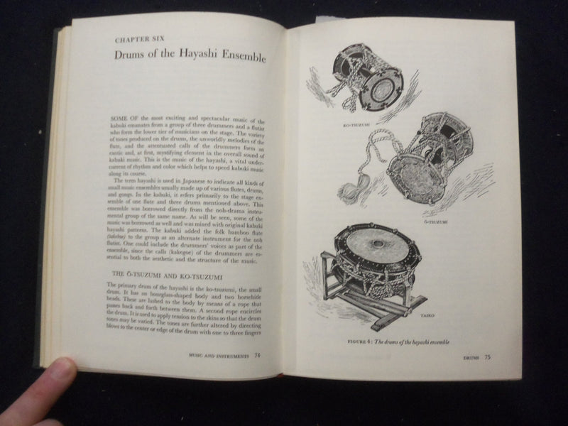 1963 NAGAUTA - THE HEART OF KABUKI MUSIC HARDCOVER BOOK BY WILLIAM MALM- KD 8296
